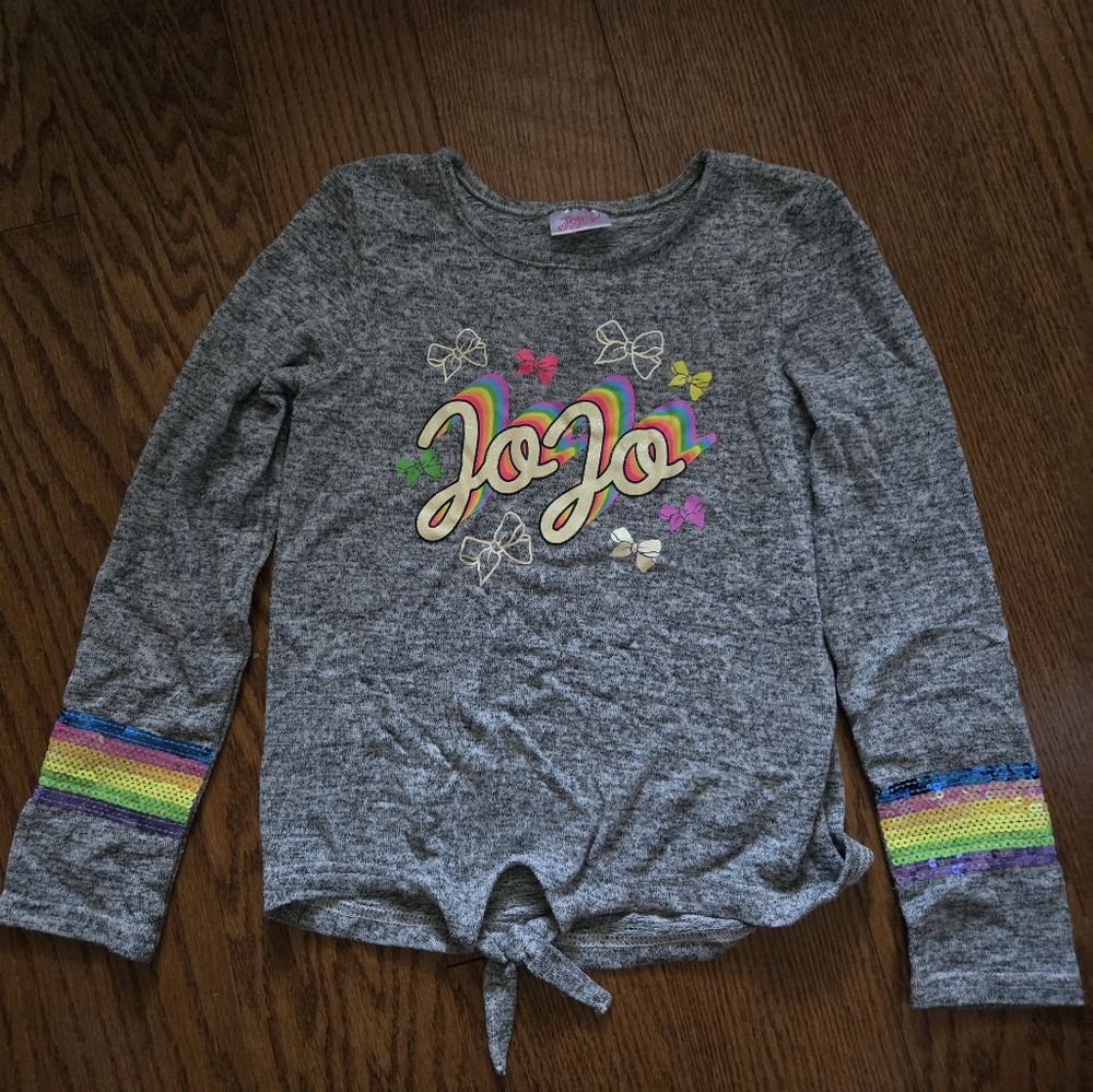 Gray Kids Shirt with Rainbow Accents
